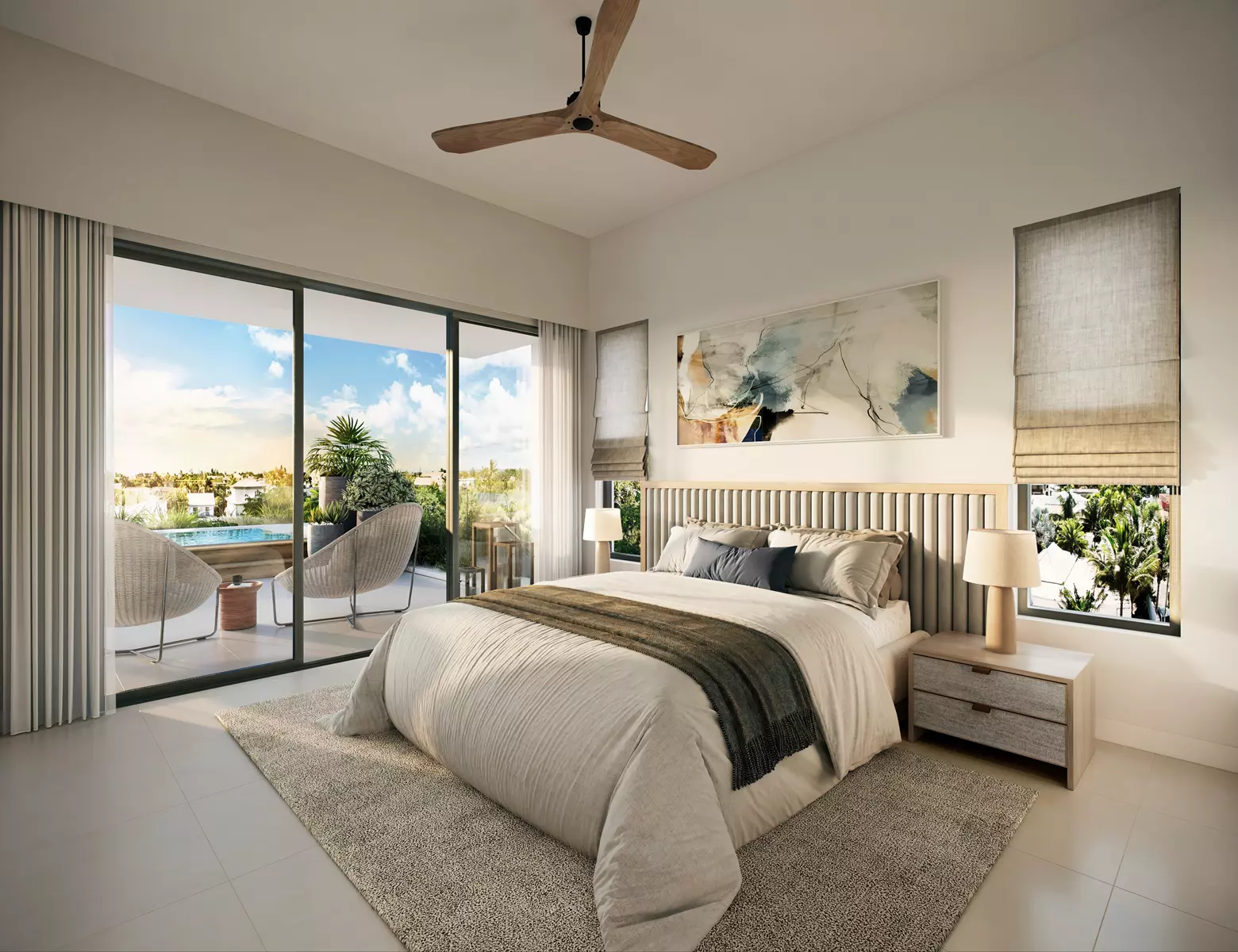 AIKO penthouse master bedroom